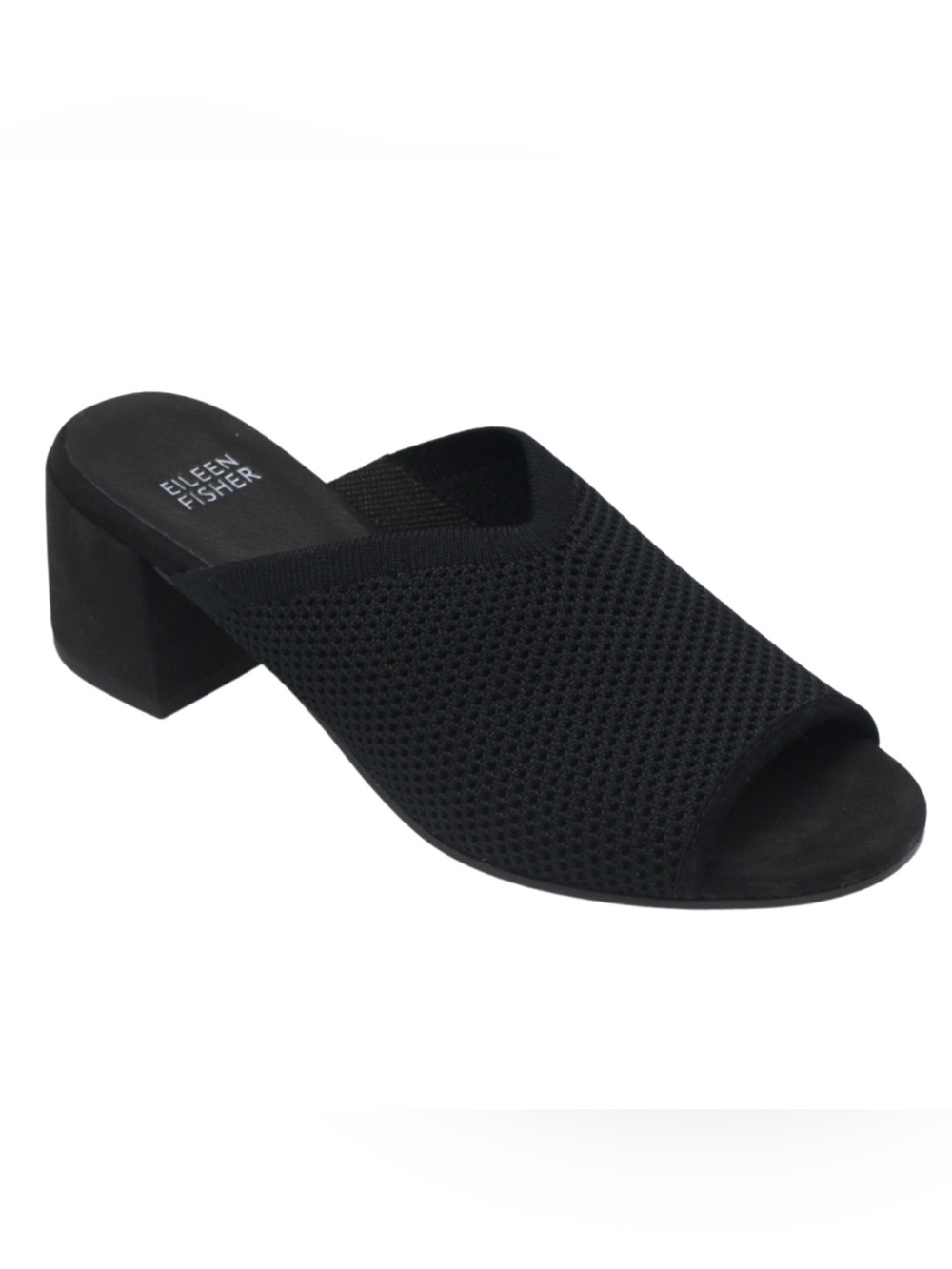 NWT! Eileen Fisher Fave Black Heeled Sandal Size 9